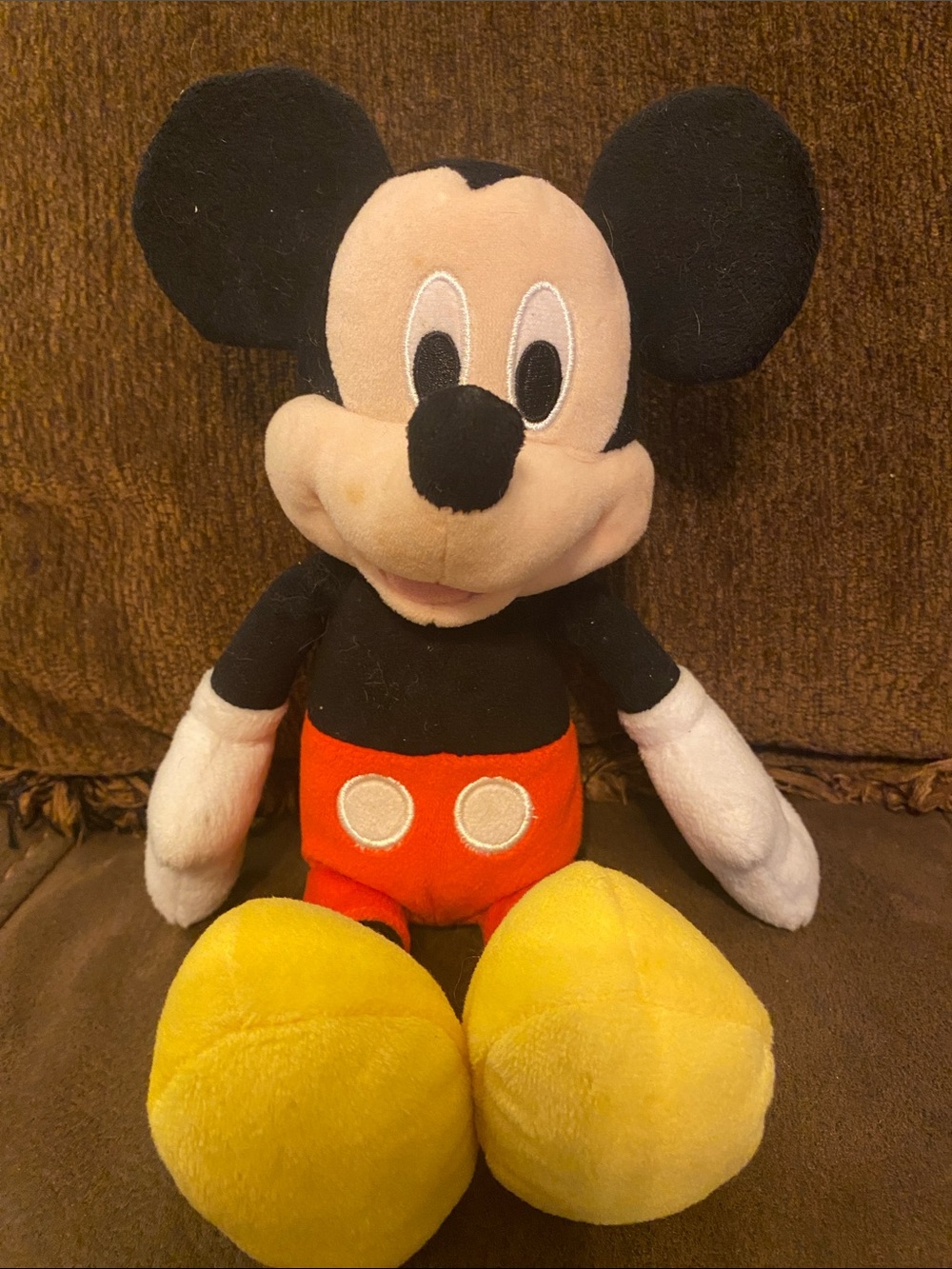 Disney Mickey Mouse Plush - Black, Red, Yellow & Cream Speaks
